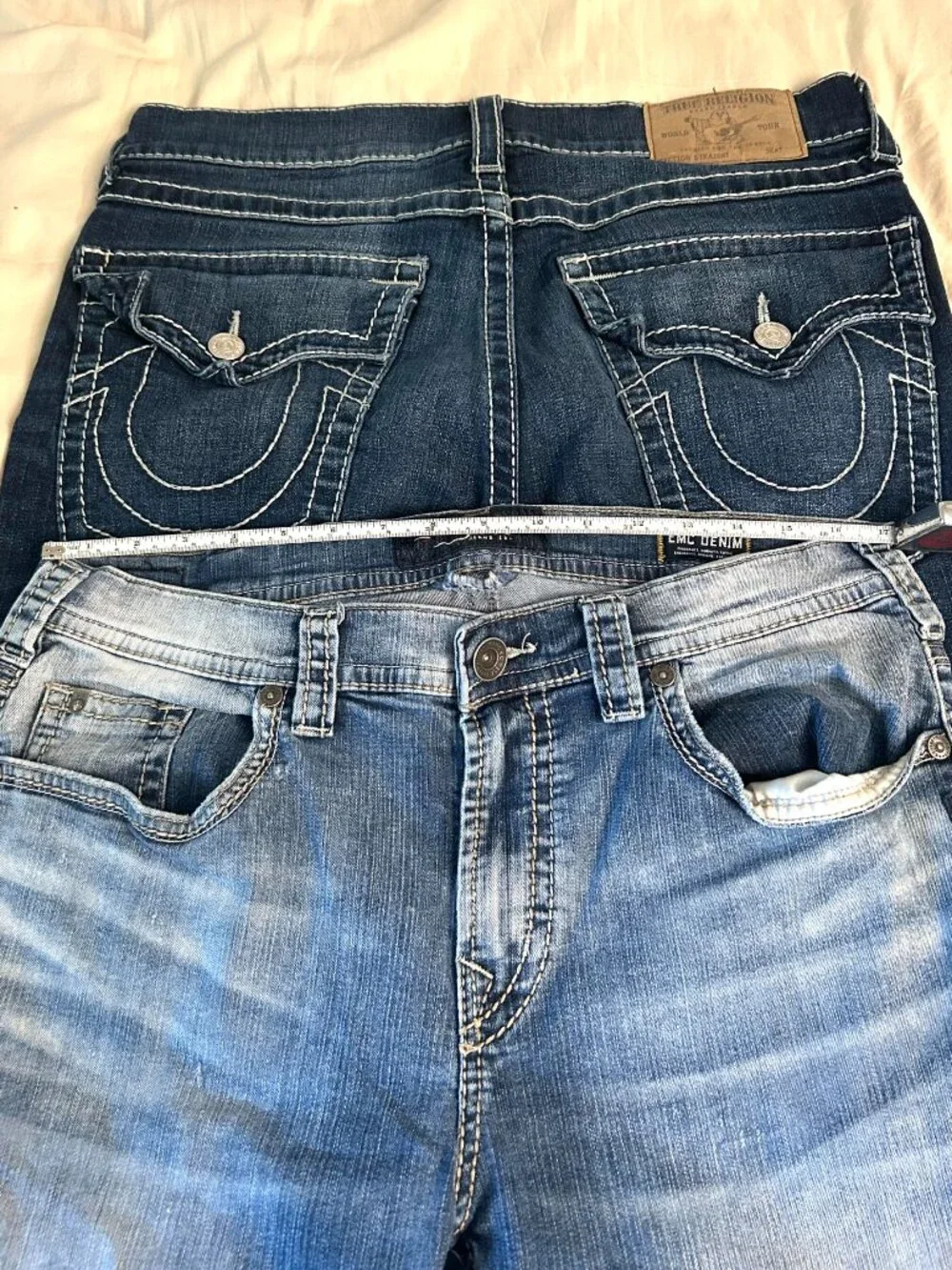 Lot Of 3 Different Pair Of True Religion And Silver Mens Jeans